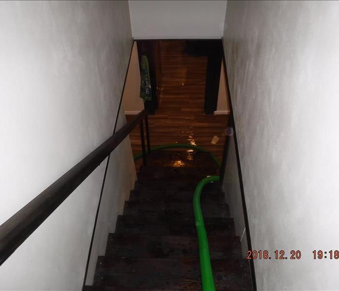 Stairwell and a hose